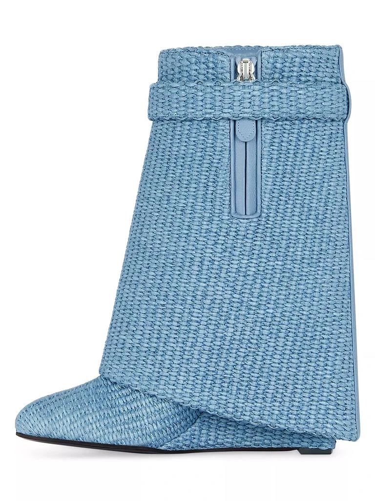Givenchy Shark Lock Ankle Boots in Raffia 4