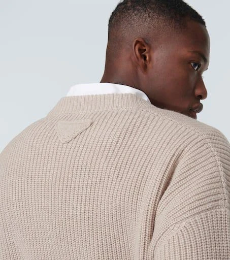 Prada Oversized ribbed-knit cashmere cardigan 6