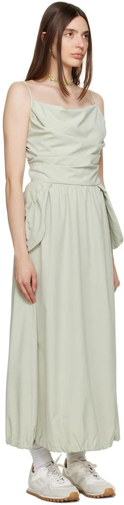 TheOpen Product Green Gathered Midi Dress 2