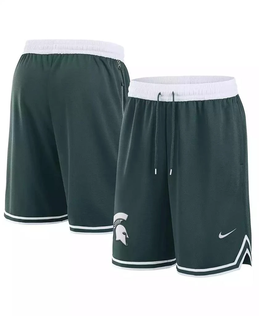 NIKE Men's Green/White Michigan State Spartans Performance Basketball Shorts 1