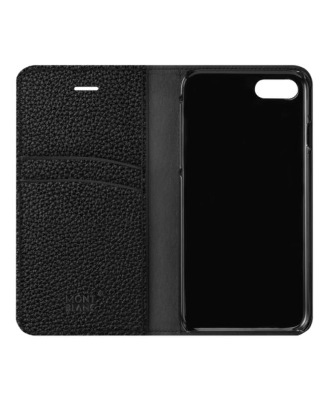 MontBlanc Montblanc Meisterstuck Black Soft Grain Leather Flipside iPhone 7 Phone Case 116905