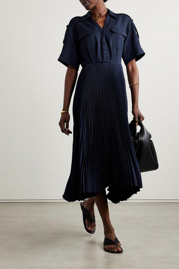 A.L.C. Liam pleated jersey midi dress