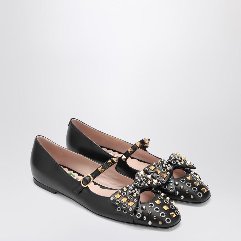 Valentino Ballerina Mary-Jane Bowow with studs