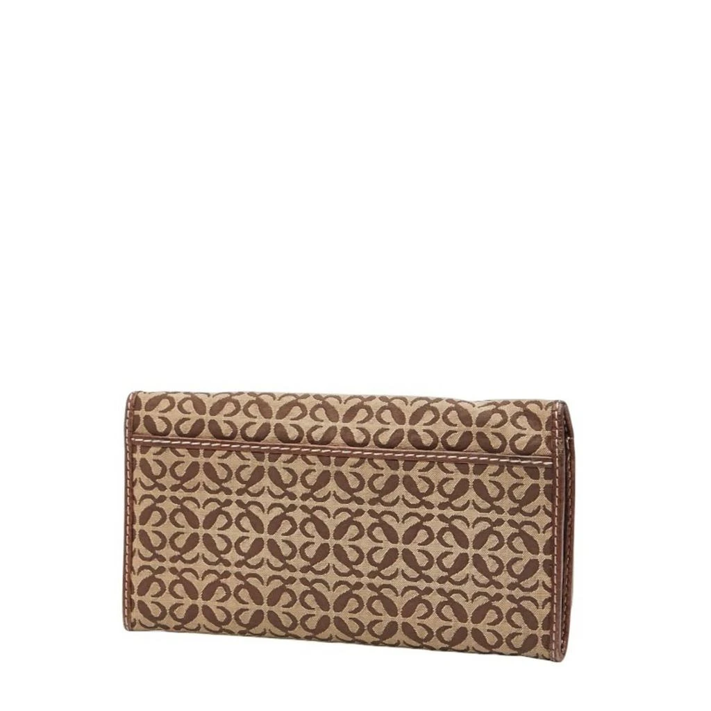 Loewe Canvas Leather Long Wallet (Tri-Fold) (Pre-Owned) 2