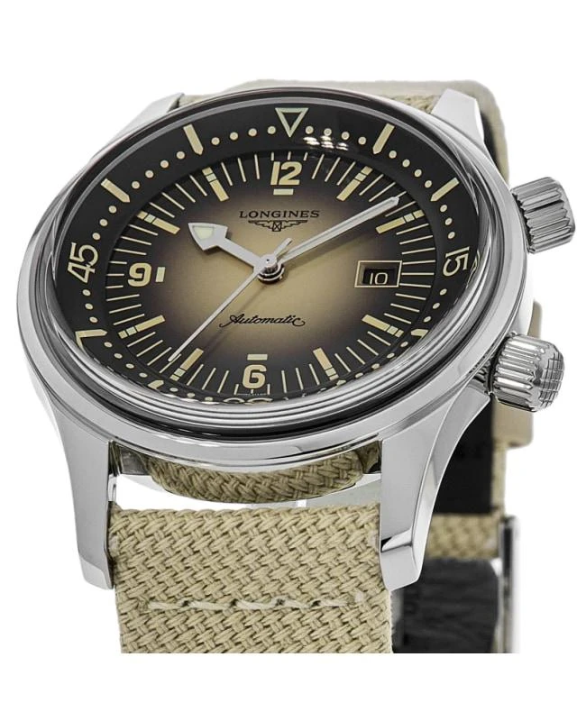 Longines Longines Legend Diver Beige Dial Fabric Strap Women's Watch L3.374.4.30.2 2
