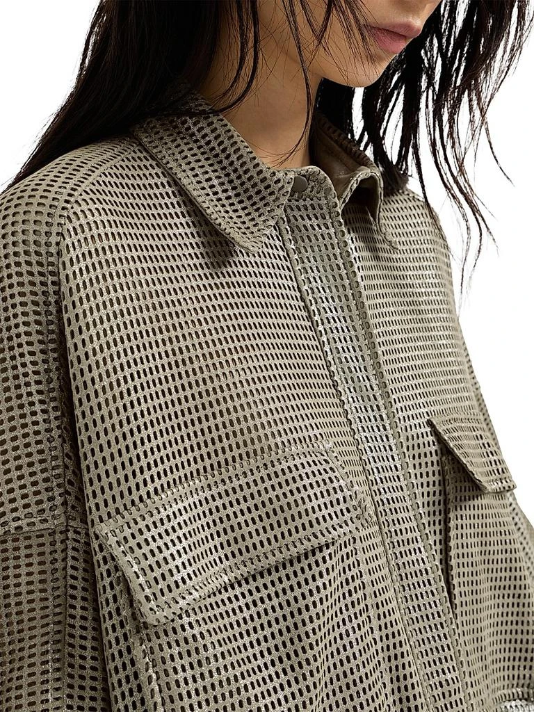 Brunello Cucinelli Sparkling Leather Net Shirt 4