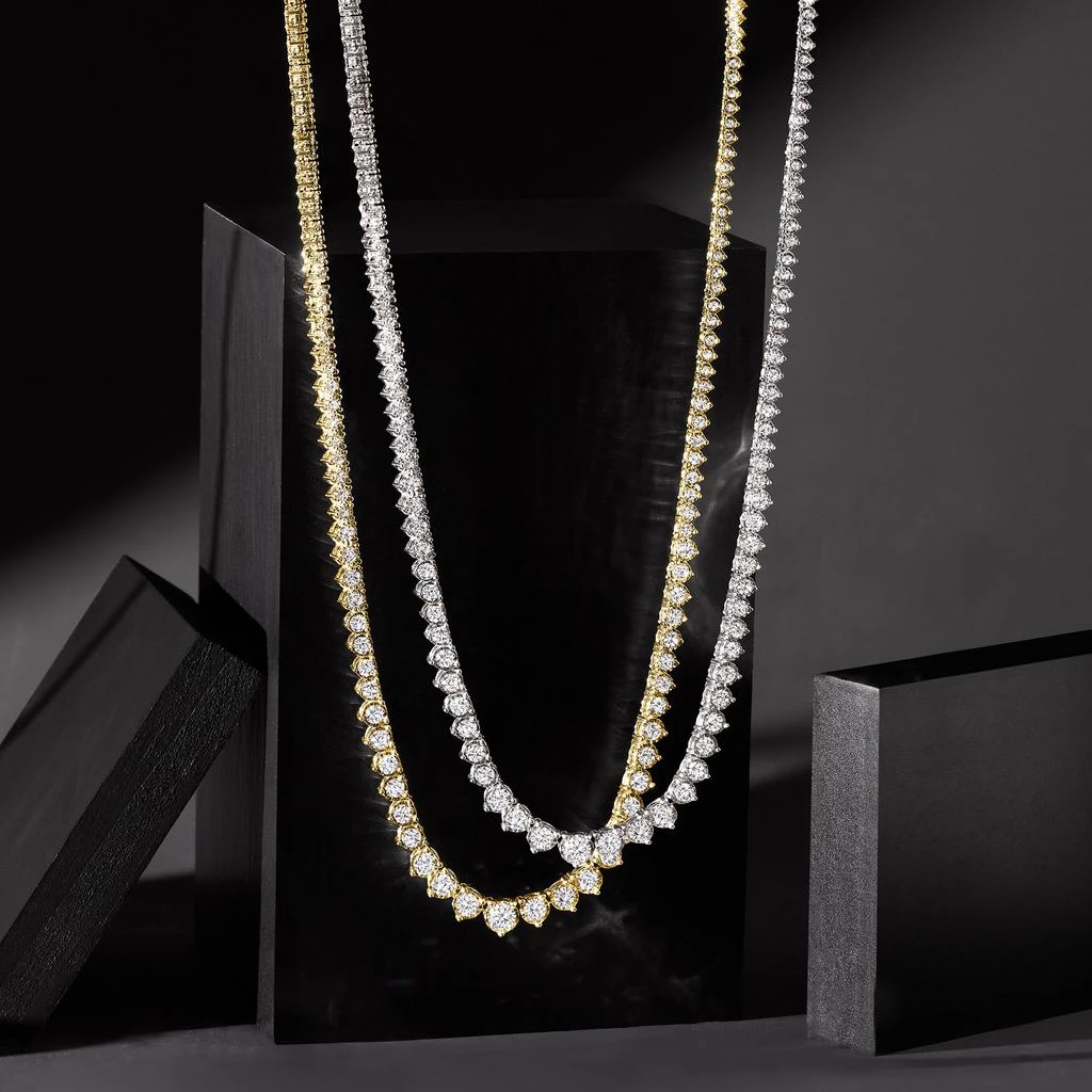 Ross-Simons Diamond Graduated Tennis Necklace in Sterling Silver 3