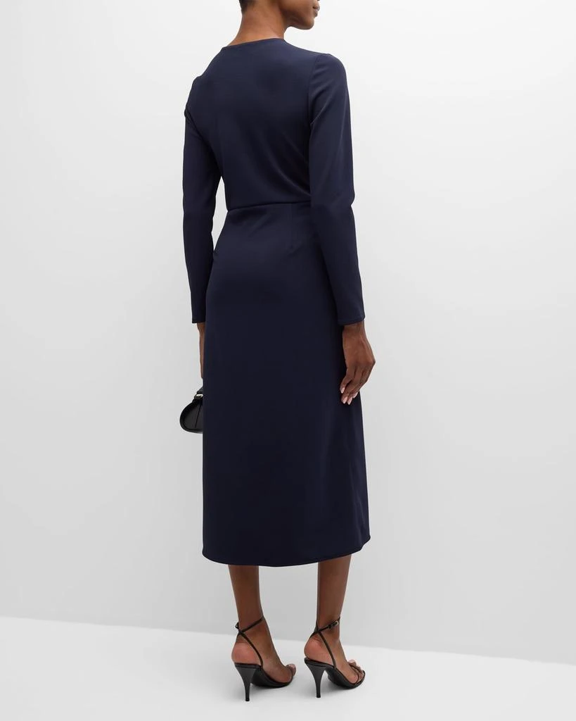 Tanya Taylor Robinette Knotted Long-Sleeve Midi Dress 5