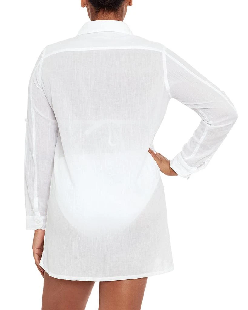 Ralph Lauren Crushed Cotton Camp Shirt Swim Cover-Up 4