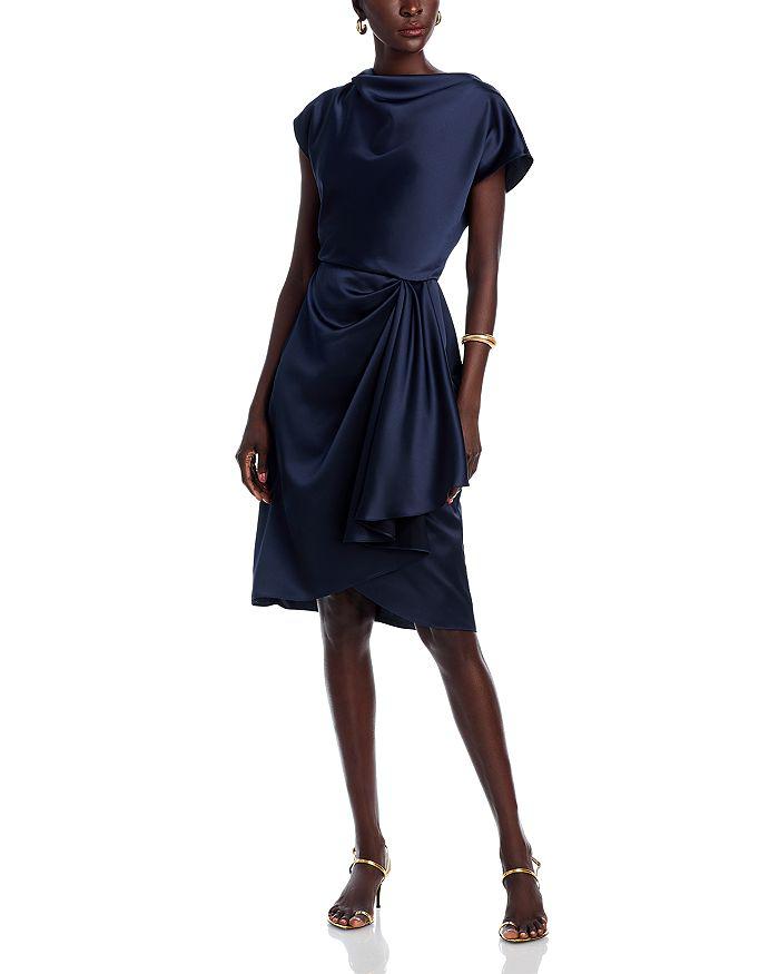 Amsale Asymmetric Draped Sheath Dress