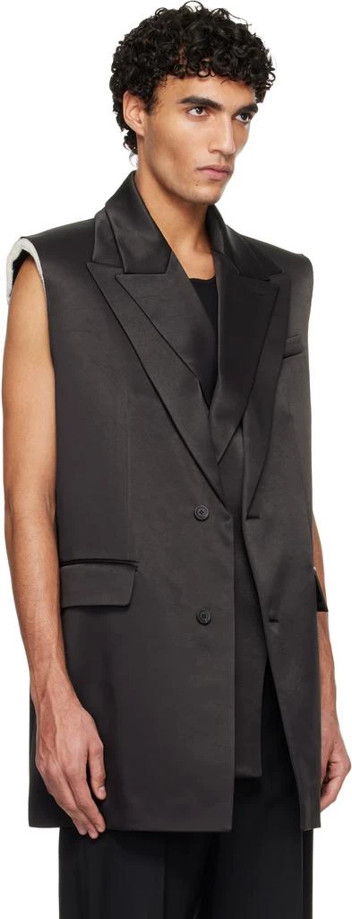 Jean Paul Gaultier Black Double Layer Body Detail Vest 2