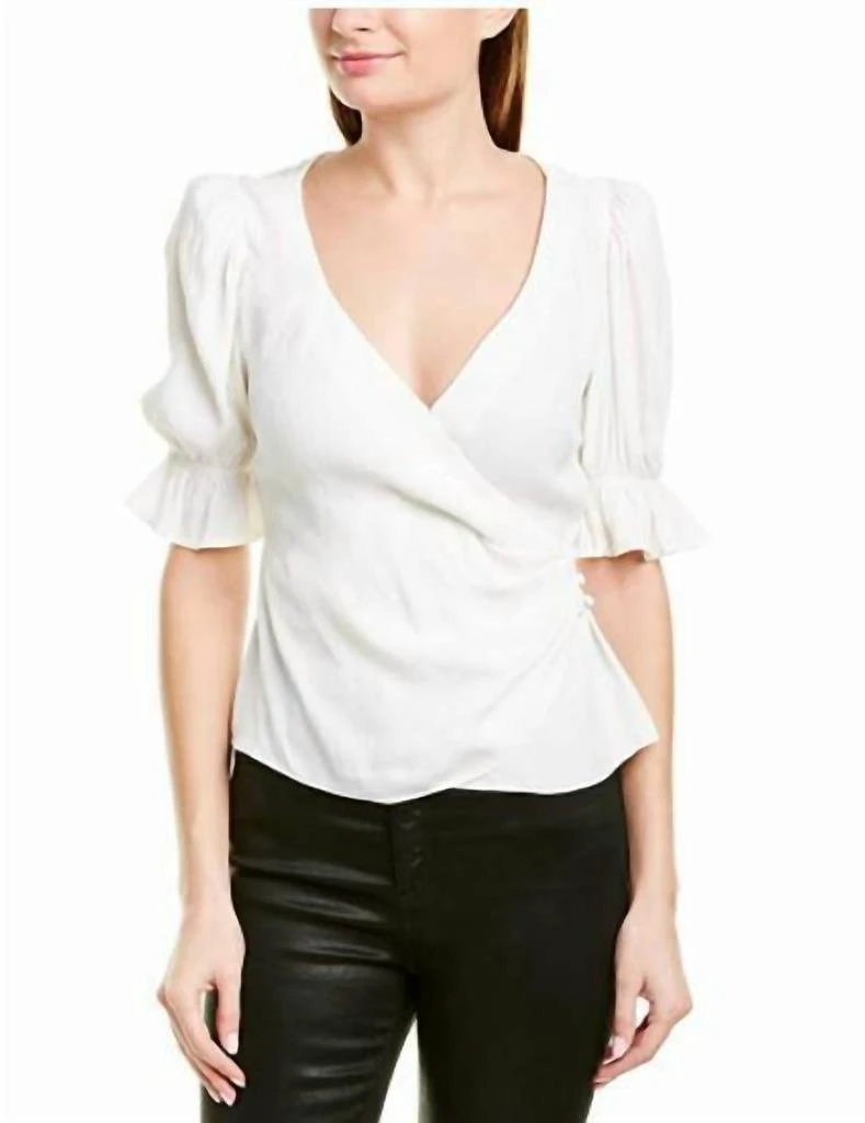 Cinq a Sept Cinq A Sept - Theo Jacquard Wrap V Neck Blouse 1