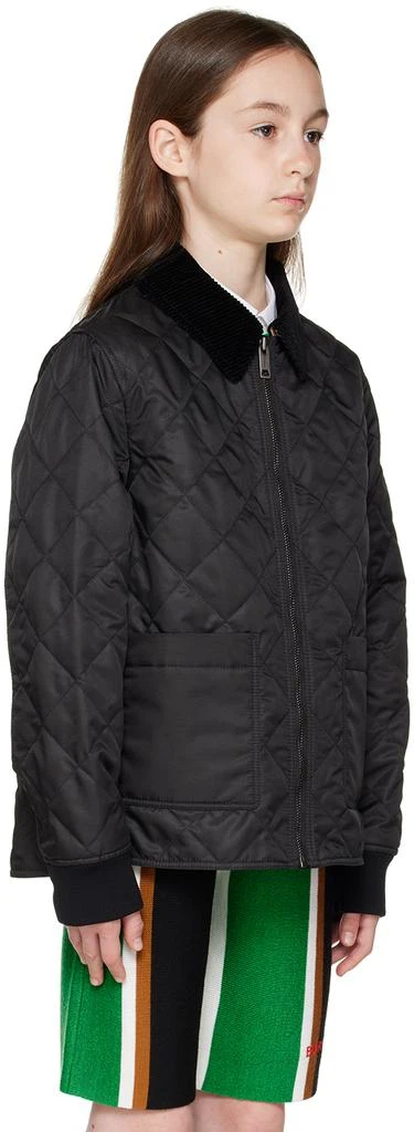 Burberry Kids Black Diamond Quilted Jacket 2