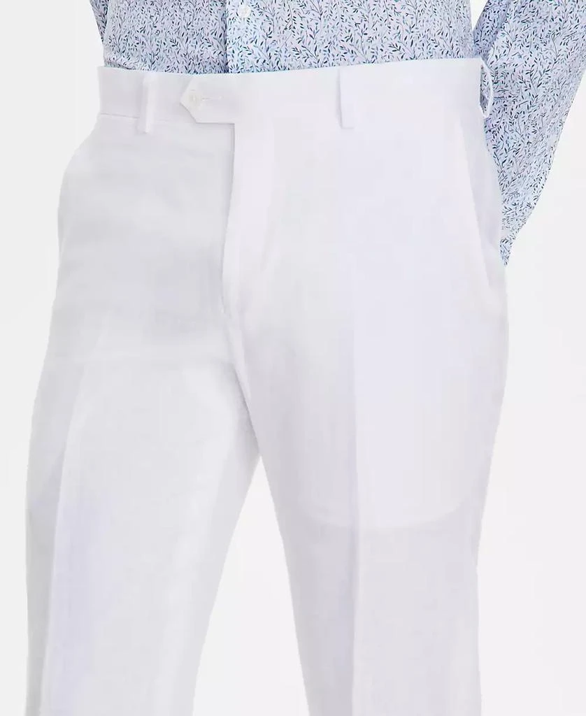 Bar III Men's Slim-Fit White 100% Linen Suit Pants, Created for Macy's 5