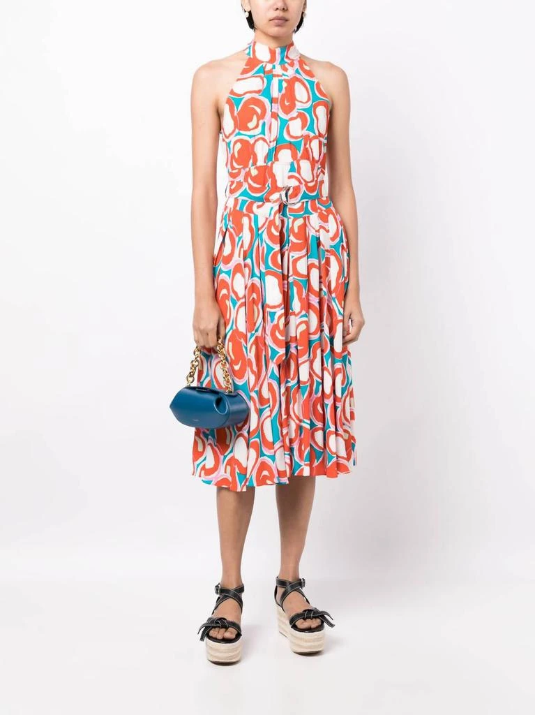 Diane von Furstenberg Nicola Dress In Abstract Dot Turquoise 1