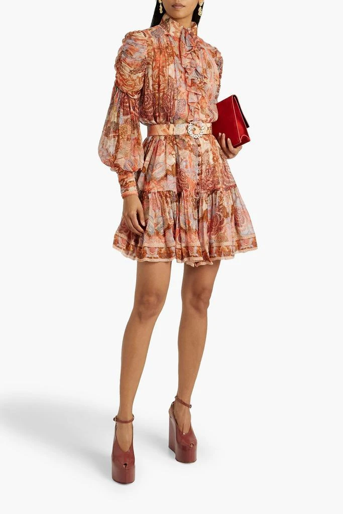 Zimmermann Ruffled printed georgette mini dress 2