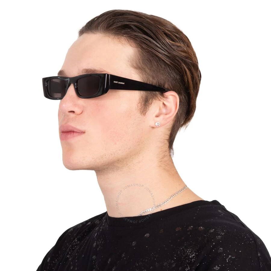 Yves Saint Laurent Black Rectangular Unisex Sunglasses SL 553S 001 52 2