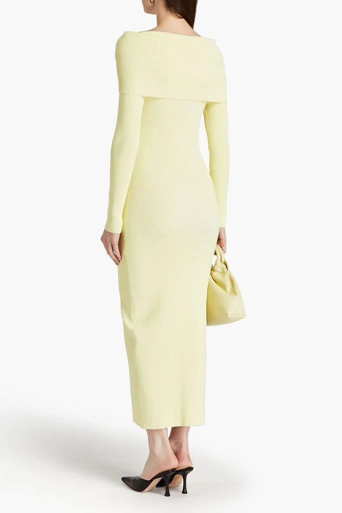 Autumn Cashmere Off-the-shoulder ribbed-knit midi dress 3