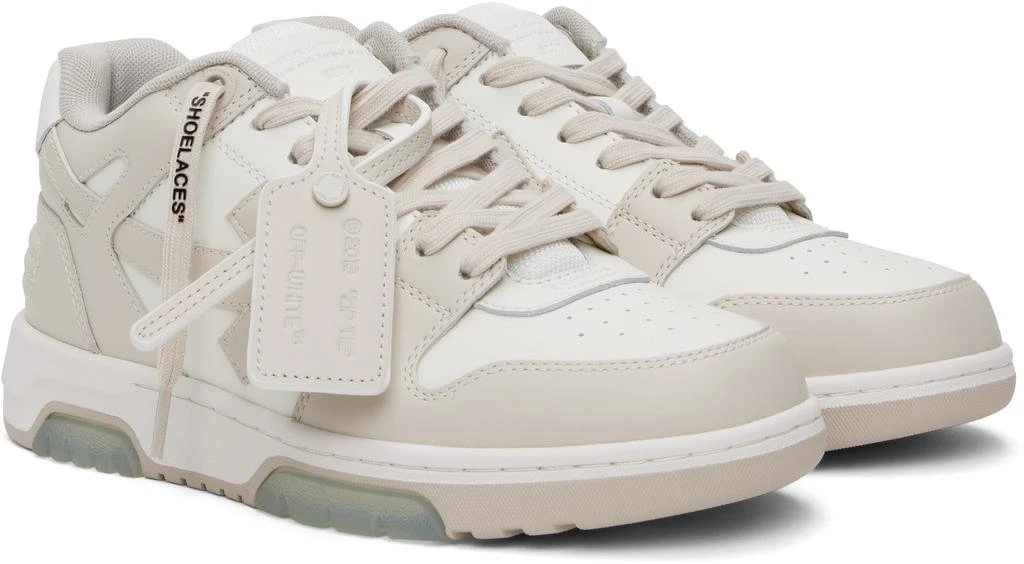 Off-White White & Beige Out Of Office Sneakers 4