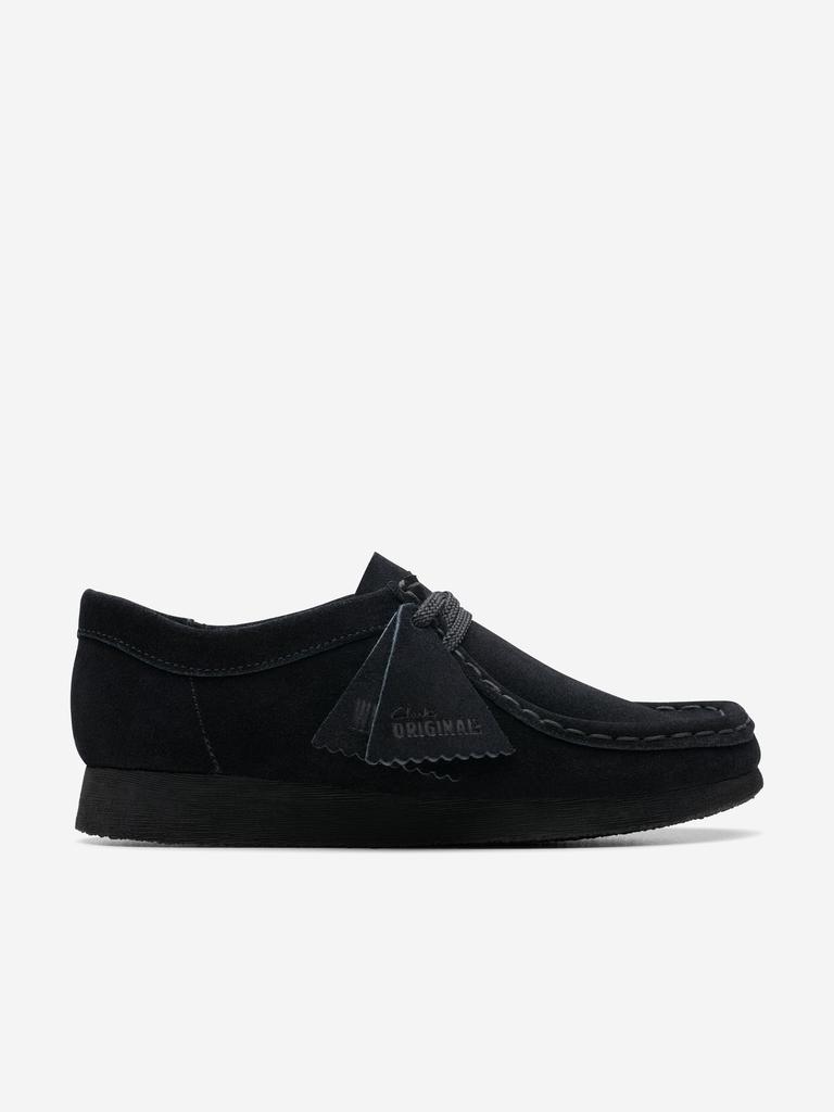 Clarks Kids Suede Wallabee Shoes in Black