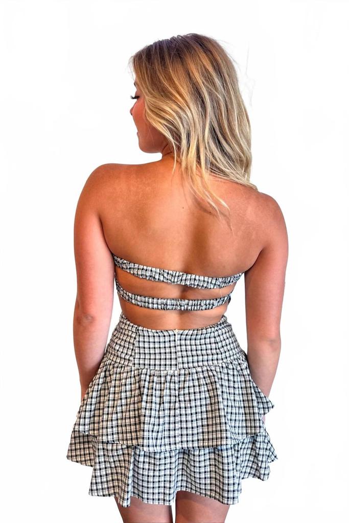 Cotton Candy LA Classic Twist Romper In Black