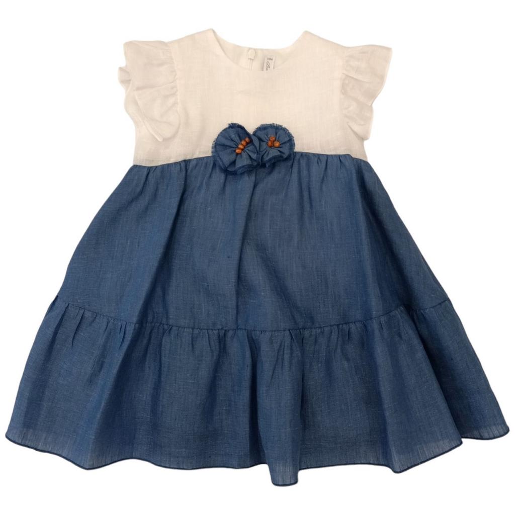 Barcellino Barcellino - White/blue 110310 dress
