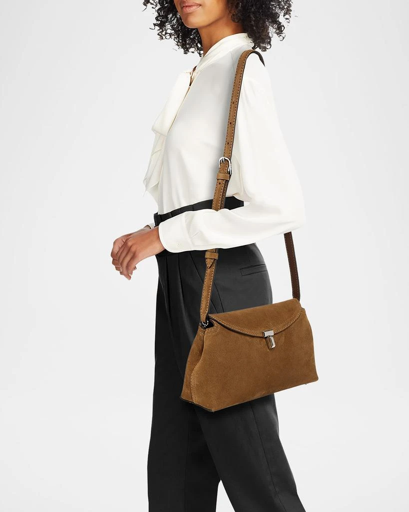 Totême T Lock Suede Clutch Bag 2