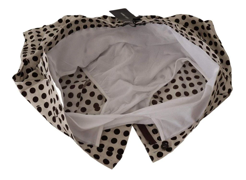Dolce & Gabbana Dolce & Gabbana Black White Polka Dots Cotton Linen Shorts 4