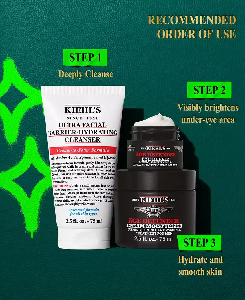 Kiehl
s Men
s 3-Pc. Age Defenders For Him Gift Set 4