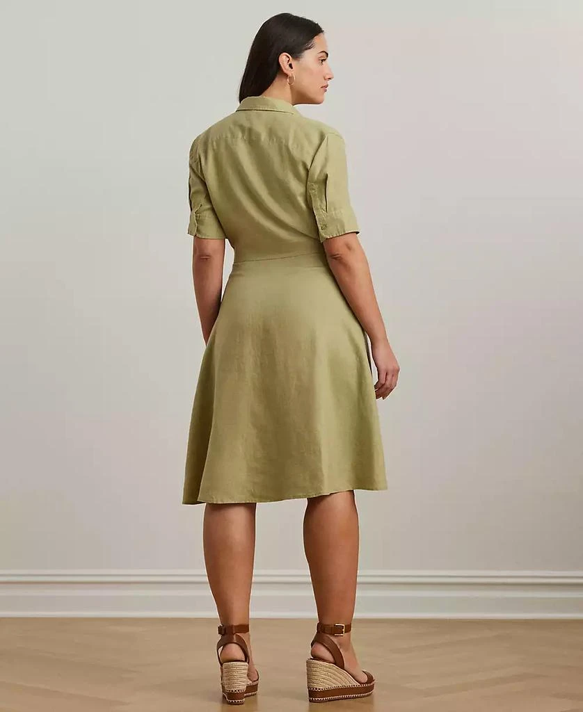 Ralph Lauren Plus Size 100% Linen Tie-Front Shirtdress - Dresses & Skirts -  Free Shipping - BeyondStyle