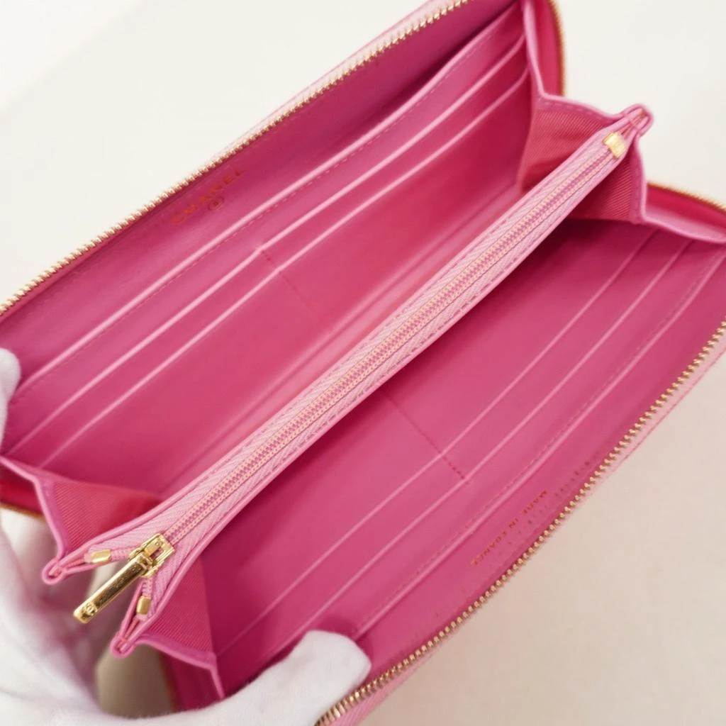 Chanel Grained Calfskin Long Wallet (Bi-Fold) (Pre-Owned) 3