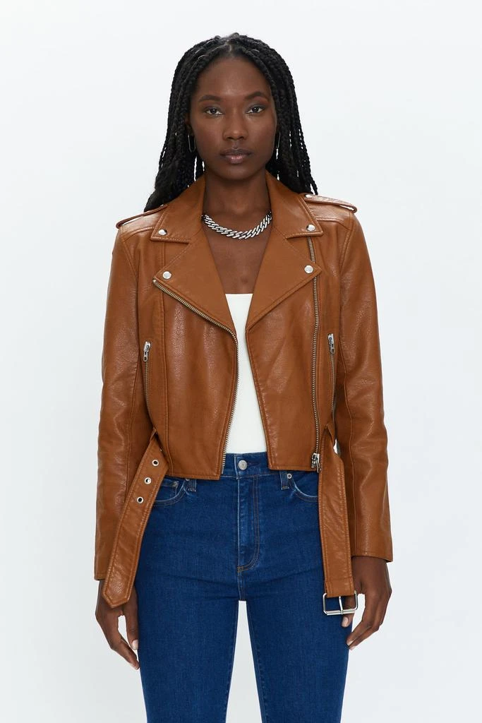 Pistola Denim Tracy Moto Jacket - Cognac 1