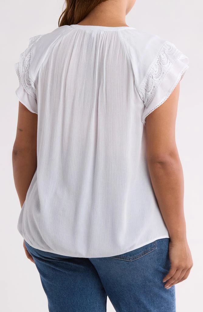 DR2 by Daniel Rainn Flutter Sleeve Woven Top 2