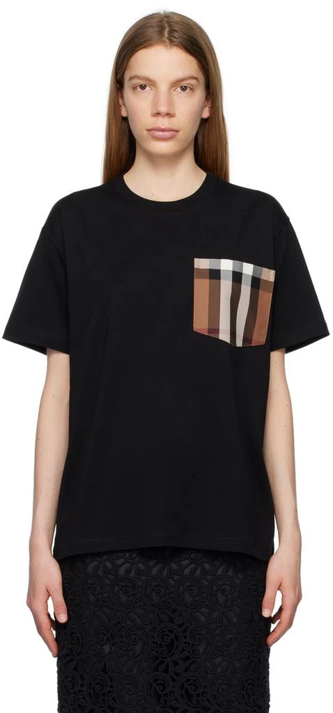 Burberry Black Check Pocket T-Shirt 1