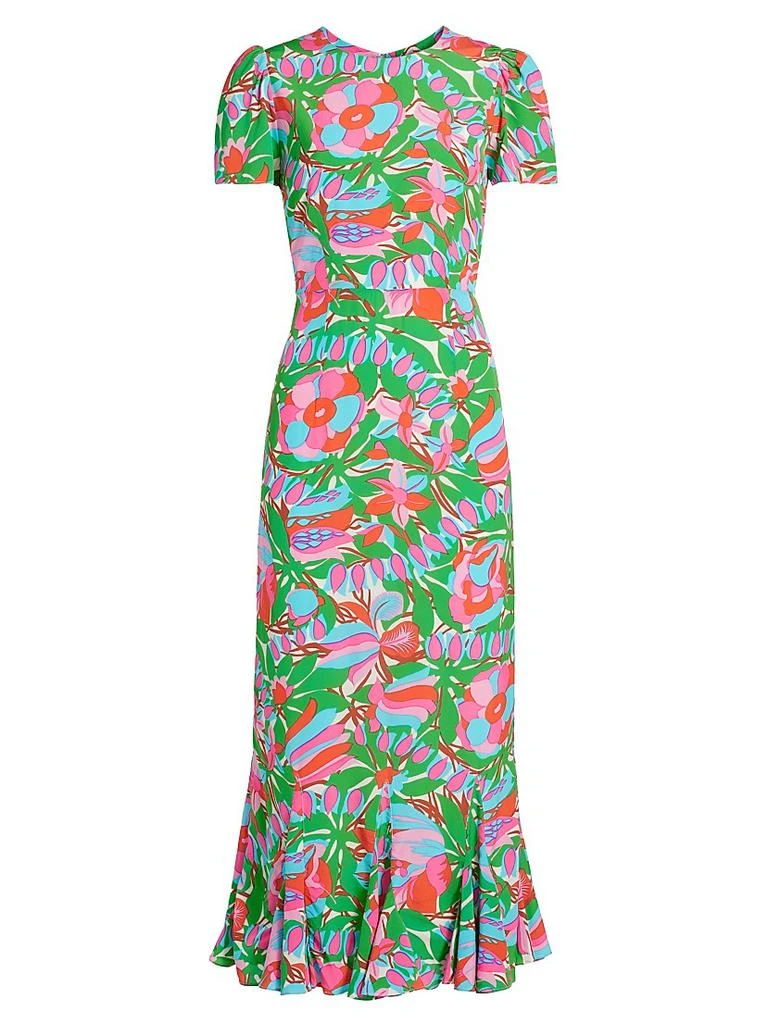 green emerald velvet dress RHODE Lulani Midi Dress – DGFOutlet