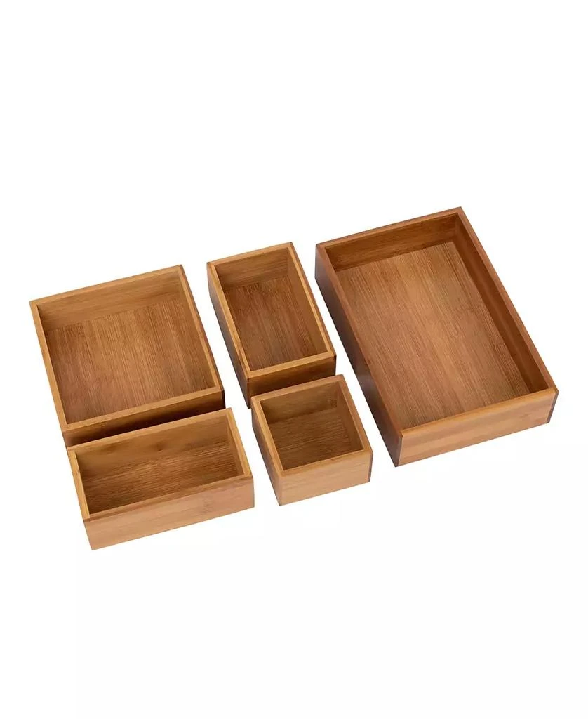 Seville Classics Bamboo 5-Piece Storage Set