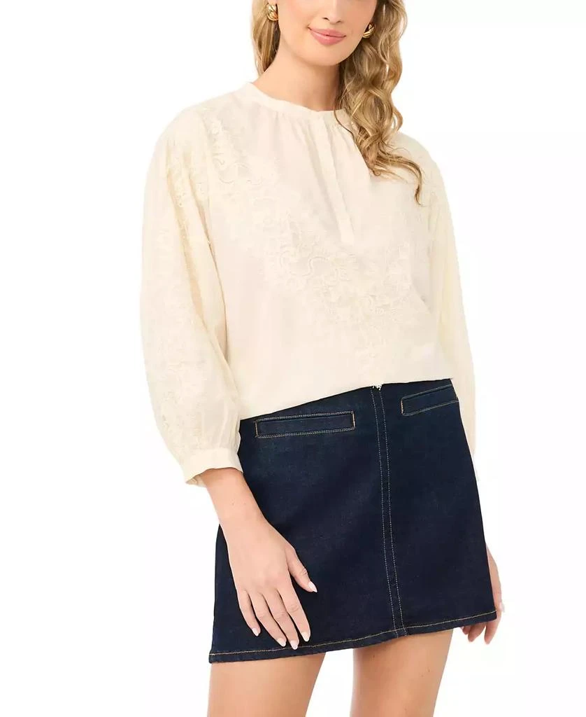 Vince Camuto Women
s Lace Half-Placket Blouse