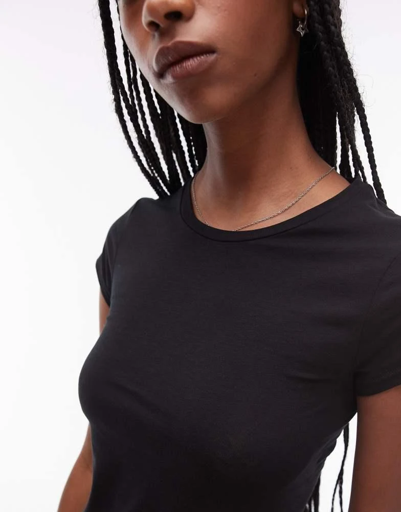 ARKET ARKET supersoft slim fit  short sleeve t-shirt  in black 3