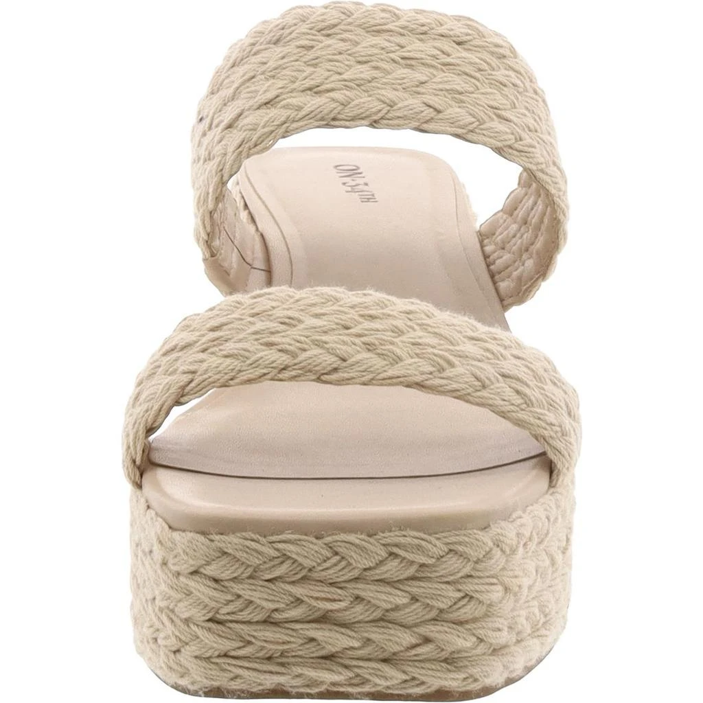 On 34th Norina Womens Slip-On Woven Platform Sandals 3