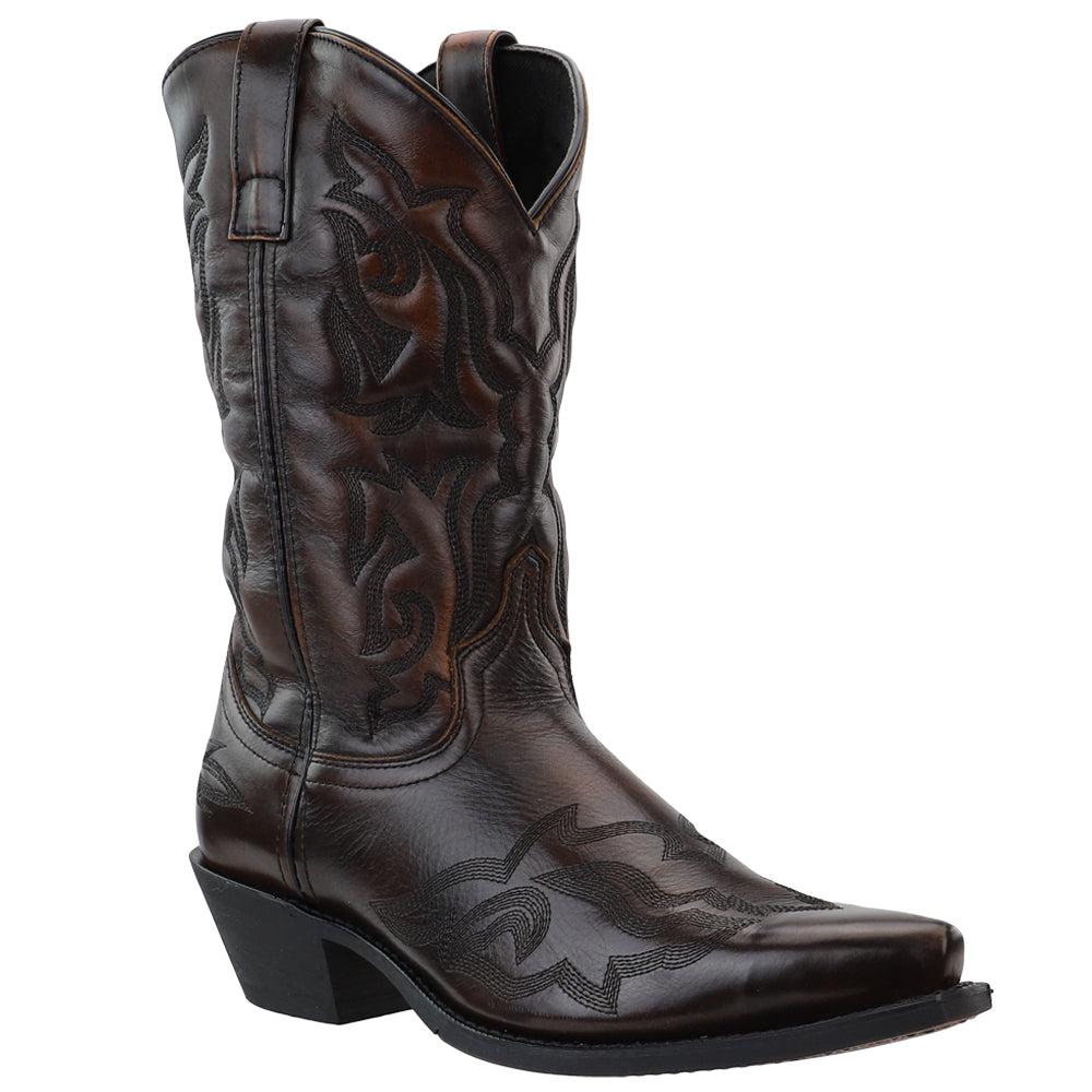 Laredo Hawk Embroidered Snip Toe Cowboy Boots