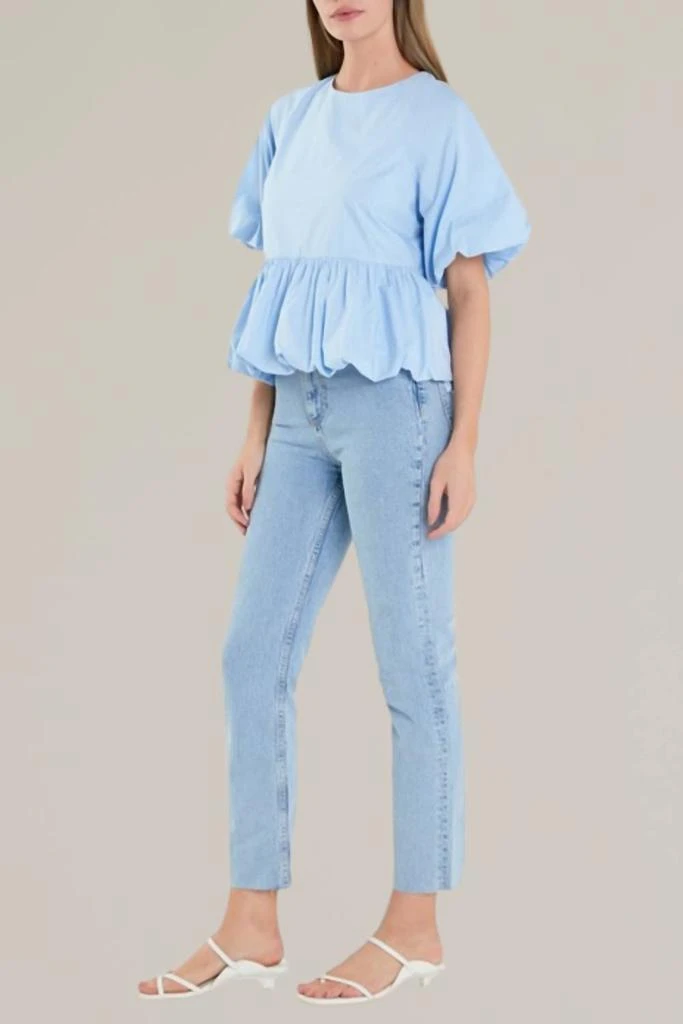 English Factory English Factory - balloon sleeve poplin top 4