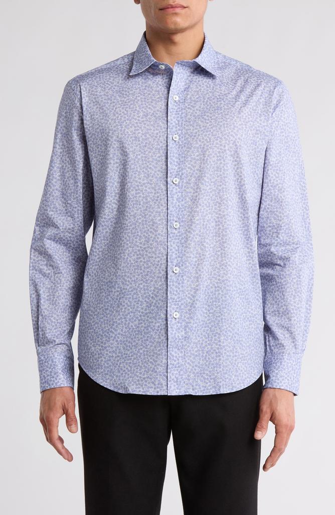 BUGATCHI Julian Shaped Fit Comfort Stretch Button Up Shirt