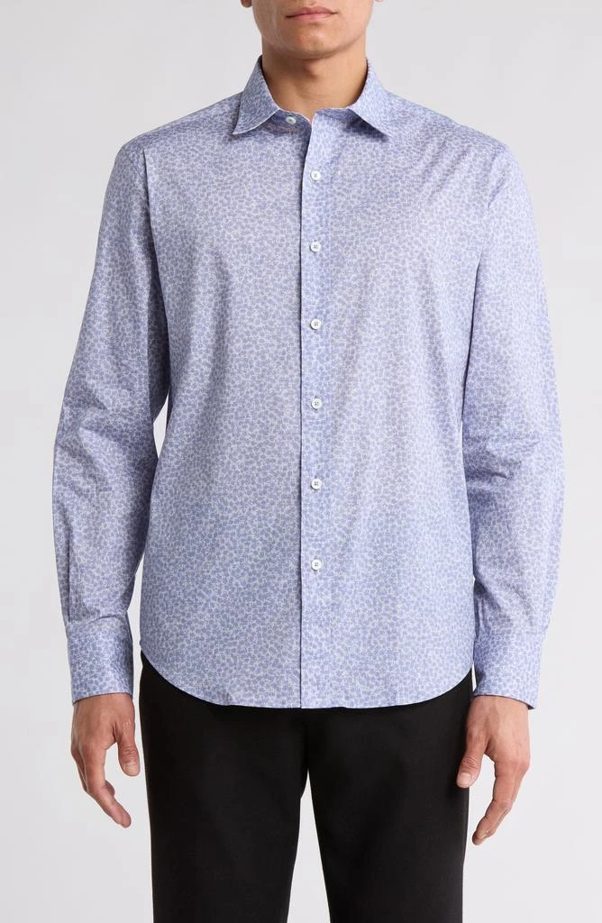 BUGATCHI Julian Shaped Fit Comfort Stretch Button Up Shirt 1