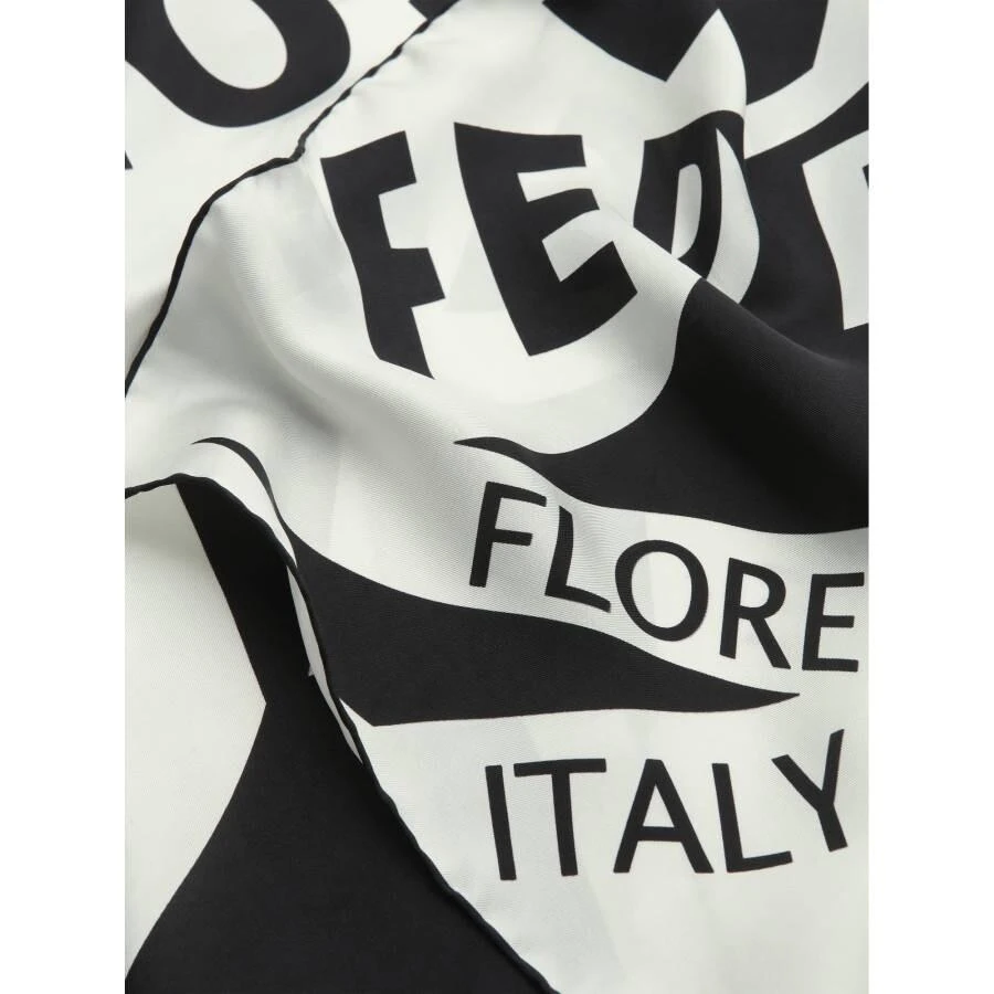 Salvatore Ferragamo Ferragamo Logo Print Silk Scarf 2