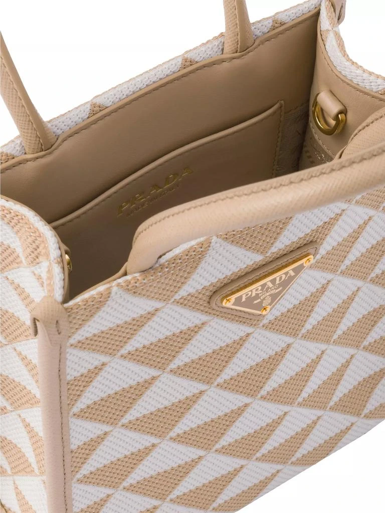Prada Symbole Embroidered Fabric Mini Bag 5