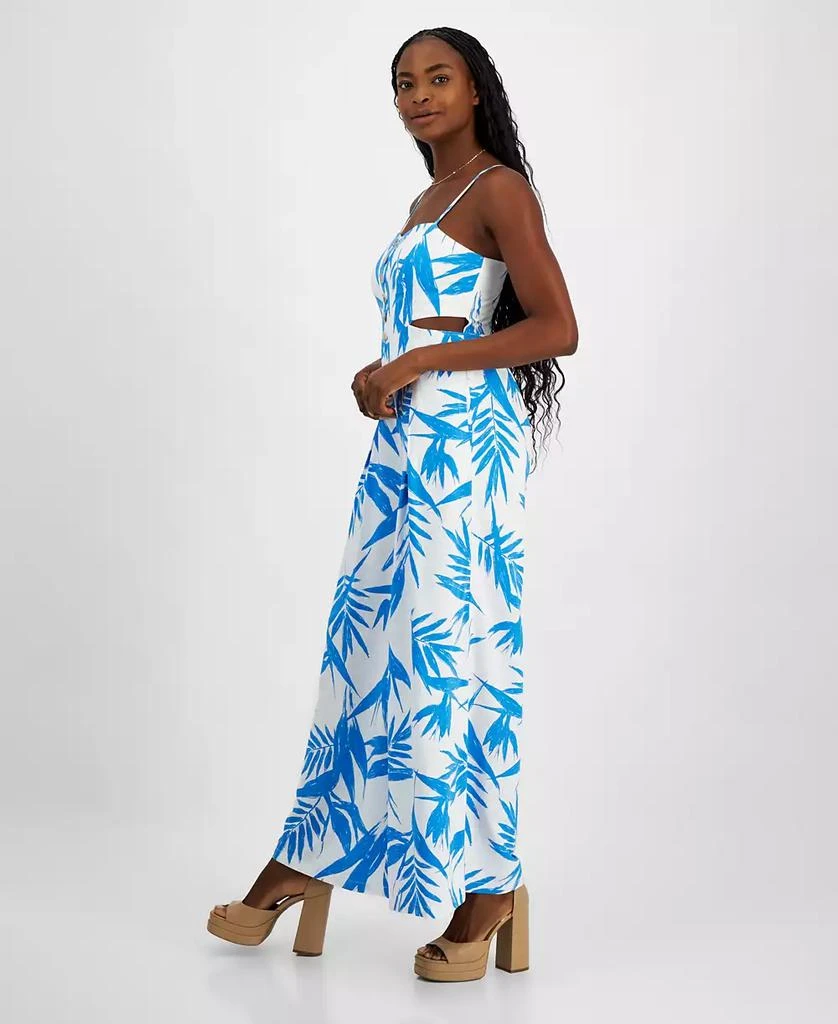 Bar III Women's Printed Sleeveless Button-Front Jumpsuit, Exclusively at Macy's 2