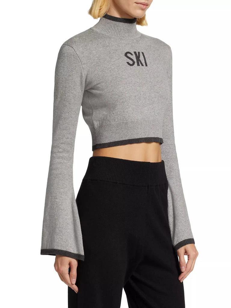 Year Of Ours Ski Cropped Bell-Sleeve Sweater 4