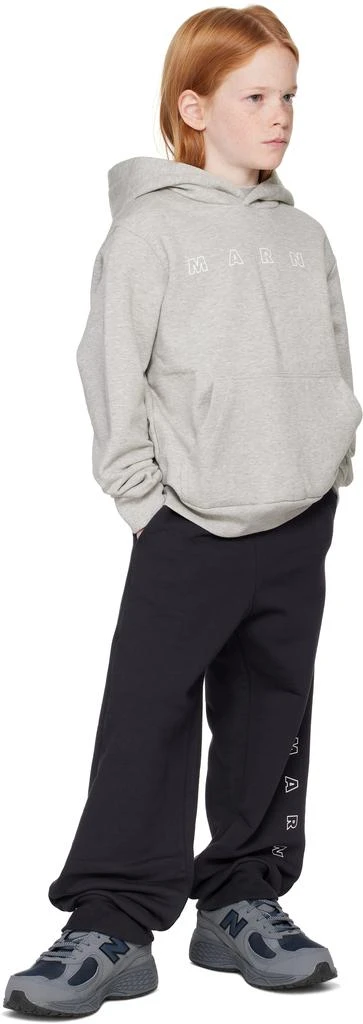 Marni Kids Gray Logo Hoodie 4