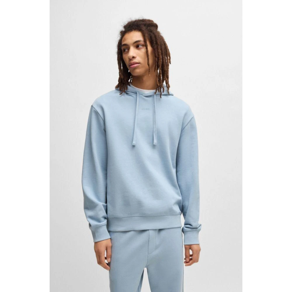 Hugo Boss Cotton-terry relaxed-fit hoodie with logo print 3