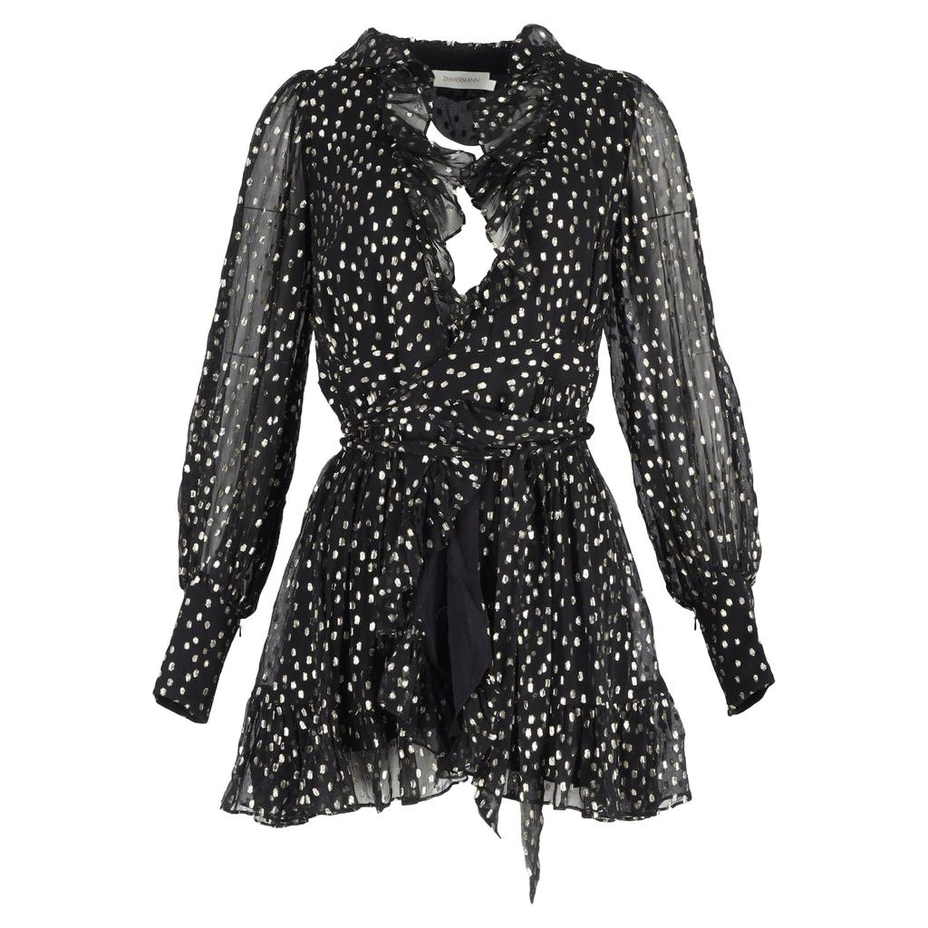 RED Valentino Pussy-bow tiered glittered tulle mini dress